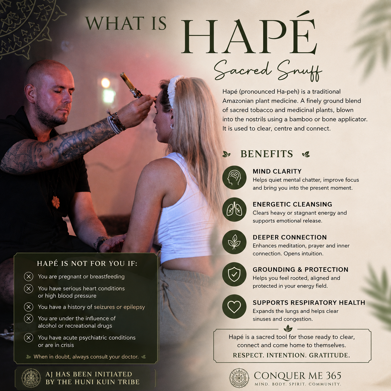 Hapé Ceremony Manchester | Conquer Me 365